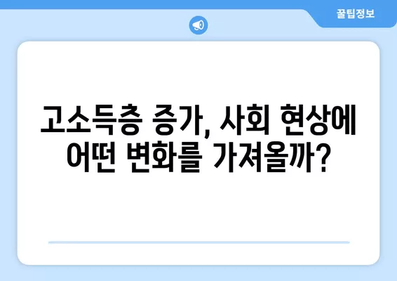 고소득 근로자 비중, 사상 최고 수준! | 고소득층, 소득 불균형, 경제 지표, 사회 현상