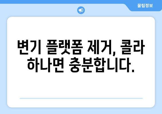 콜라로 변기 플랫폼 제거하는 꿀팁| 간단한 가이드 | 변기 청소, 플랫폼 제거, 콜라 활용