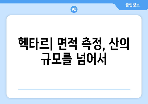 산의 거대한 규모를 헤아리는 단위, 헥타르| 면적 이해를 위한 가이드 | 헥타르, 면적, 측정, 산, 규모