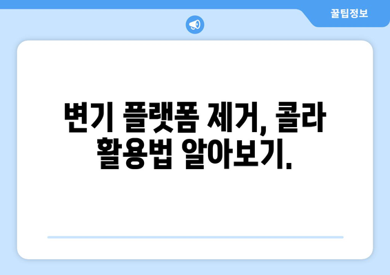 콜라로 변기 플랫폼 제거하는 꿀팁| 간단한 가이드 | 변기 청소, 플랫폼 제거, 콜라 활용