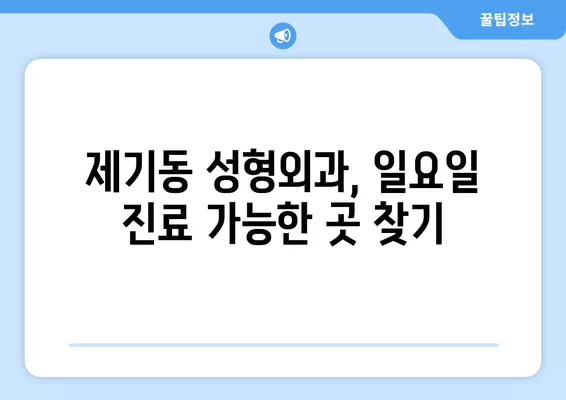 서울 동대문구 제기동 성형외과 추천| 나에게 딱 맞는 곳 찾기 | 일요일 진료, 전문의, 비교 분석