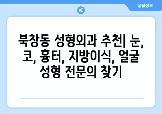 서울 중구 북창동 성형외과 베스트 5| 눈, 코, 흉터, 지방이식, 얼굴 성형 전문의 추천 | 일요일 진료 가능 | 비교분석